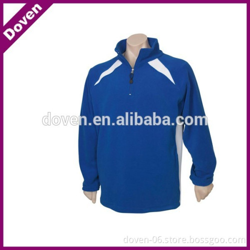 Custom simple design half zipper fleece jacket